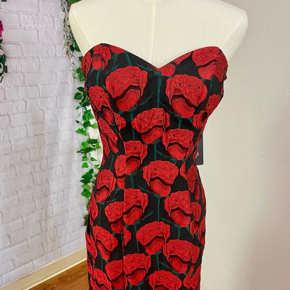 Cinderella Divine printed strapless Evening gown SZ S - Picture 4 of 10